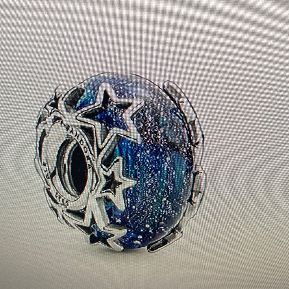 Pandora Celestial Blue and Silver Charm